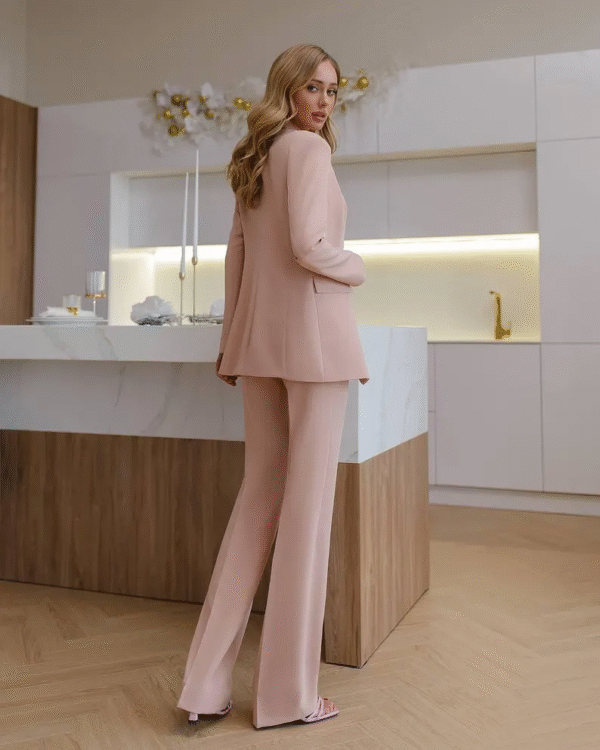 Beige 3-Piece Pantsuit - Image 2