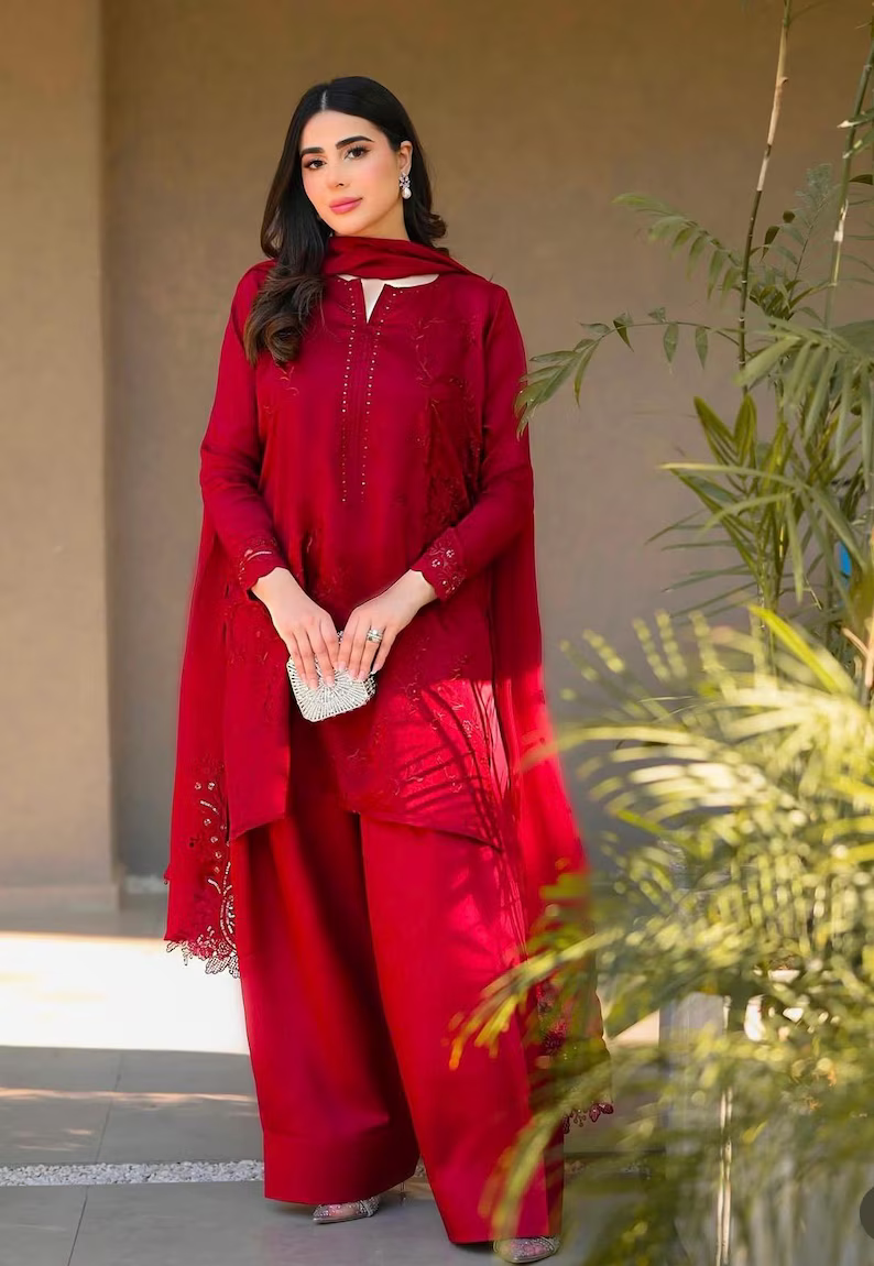 3pc Farshi shalwar suit Pakistani Indian Bangladeshi desi eastern designer wear shalwar kameez dress