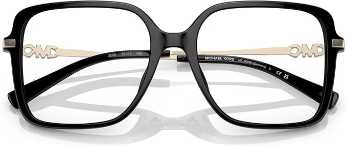 Michael Kors Women's MK4095U Dolonne Universal Fit Square Prescription Eyewear Frames, Black/Demo Lens, 53 mm - Image 5