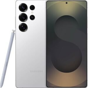 Samsung Galaxy S25 Ultra 512GB AI Smartphone, Unlocked Android, AI Night Mode Camera, Snapdragon 8 Elite Fast Processor, 5000mAh Battery, Built-in S Pen, 2025, US 1 Yr Warranty, Titanium Whitesilver