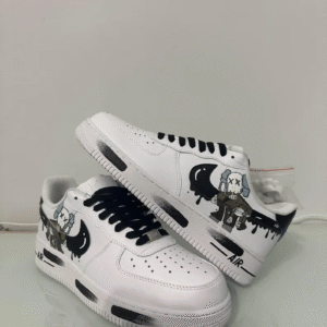 Custom sneakers, Kaws Nike Air Force One, handmade with wash-resistant protection, unique and stylish — perfect as a gift. New Etsy Account, !! So many happy customers an REVIEWS available in vibrant-steps.com. !! Our official website. AVAILABLE FREE SHIPPING TO BELGIUM,GERMANY,SPAIN,FRENCH,AUSTRIA and UK. We also have another shipping option available for US .  Looking for the perfect custom gift? These handmade Nike Air Force 1s are personalized just for you — the ultimate statement piece for sneaker lovers.