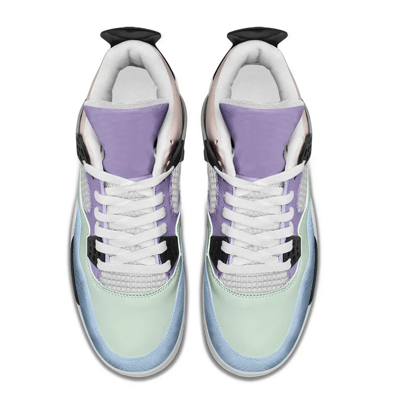 Men's/Women's Pastel Colorblock High Top Sneakers - Image 2