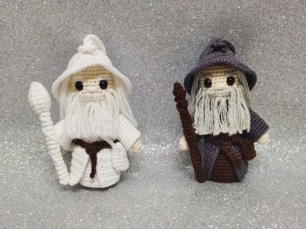 Wizard car accessories, Gandalf Crochet Amigurumi Doll,Car Decor, Key Chain.---FREE SHIPPING INTERNATIONAL - Image 2