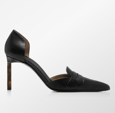 SUPPLE GRAIN LEATHER EVA D'ORSAY PUMP