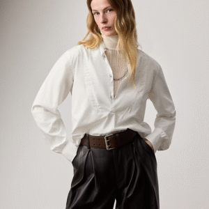 Abbie Cotton Broadcloth Blouse