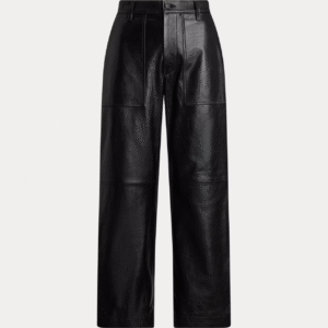 The Leather Wide-Leg Crop Ricky Pant