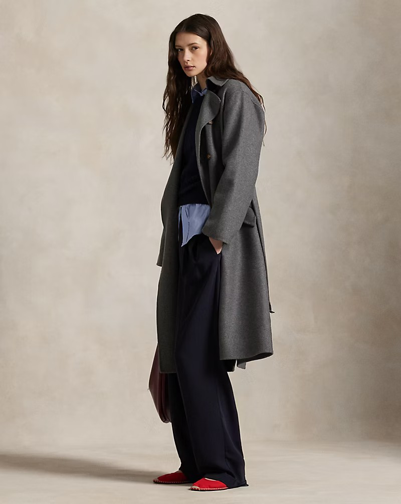 Double-Breasted Cashmere Trench Coat - Image 2