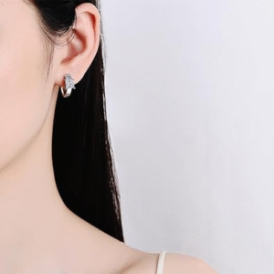 0.7/2.6 Carat Lab Grown Diamond Hoop Earrings, Princess/Round Cut, Flawless D-Color in Unique Square and Round Cut - A Perfect Women's Luxury Jewelry Choice