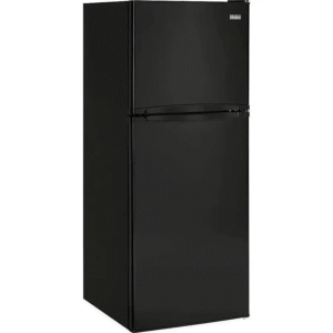 Haier - 9.8 Cu. Ft. Top-Freezer Refrigerator with Adjustable Spill-Proof Glass Shelves - Black