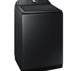 Samsung - 5.5 Cu. Ft. High-Efficiency Smart Top Load Washer with Super Speed Wash - Brushed Black