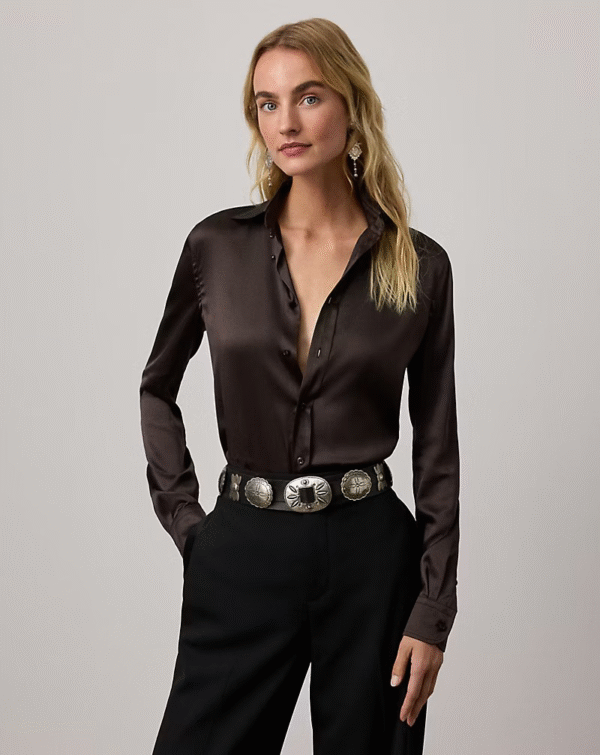 Cameron Straight Fit Silk Shirt - Image 2
