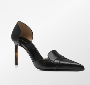 SUPPLE GRAIN LEATHER EVA D'ORSAY PUMP - Image 2